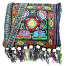Bolsa tailandesa com bordas estilo hippie bordada