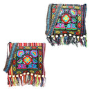 Bolsa tailandesa com bordas estilo hippie bordada
