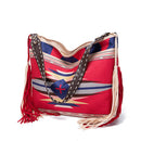 Bolsas femininas feitas à mão em lona, linho, praia, bolsa de um ombro.
