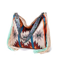 Bolsas femininas feitas à mão em lona, linho, praia, bolsa de um ombro.